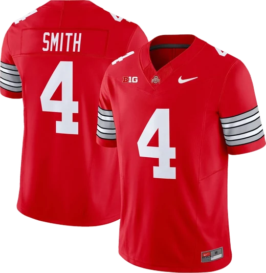 Ohio State Buckeyes #4 Smith jersey in red
